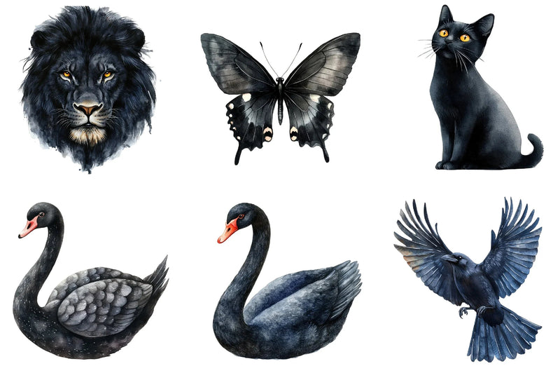 Black Animal Icon Clipart Bundle - CraftNest - Digital Crafting and Art