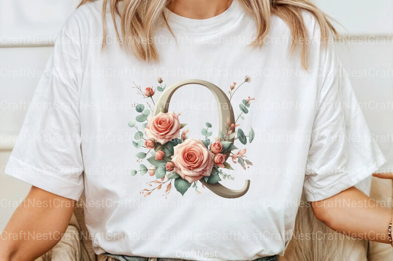 Floral Alphabet Clipart Bundle 88 - CraftNest - Digital Crafting and Art