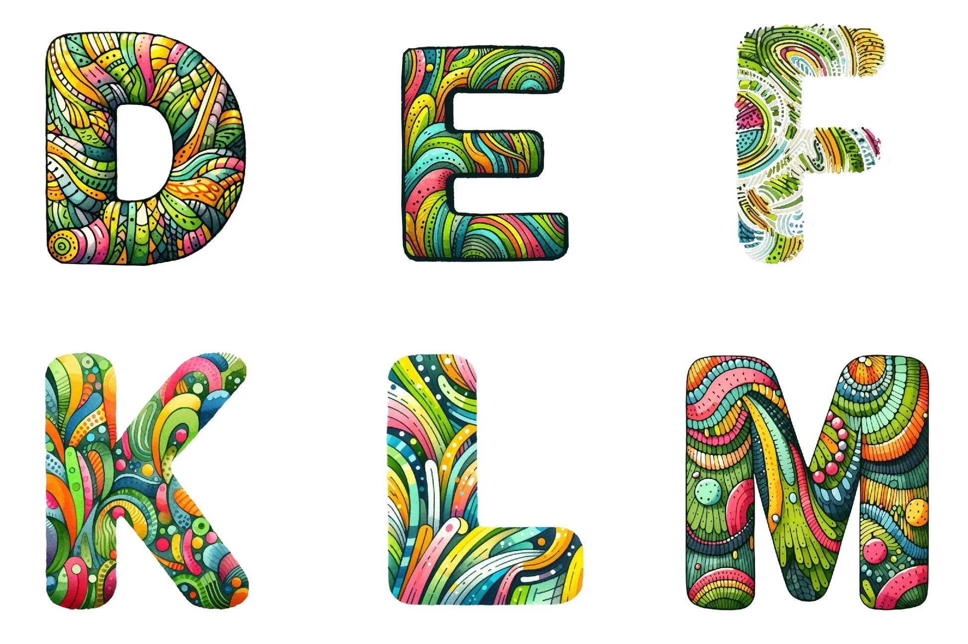 Brushstroke Alphabet Graphic Clipart Bundle - CraftNest - Digital Crafting and Art