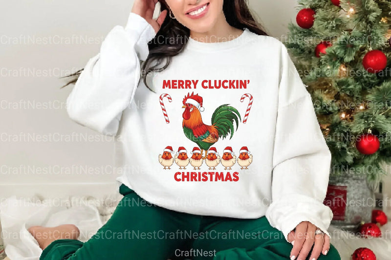 Merry Cluckin' Christmas Clipart Bundle - CraftNest - Digital Crafting and Art
