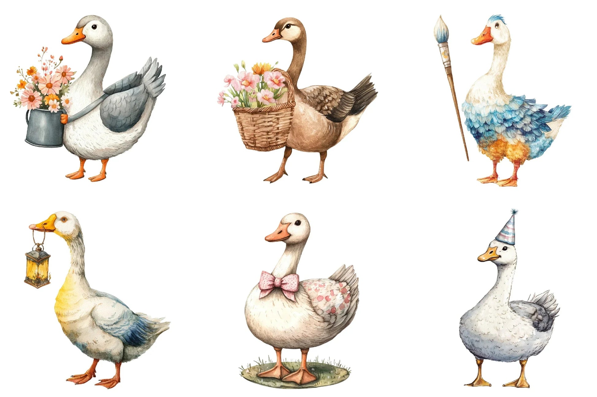 Quirky Christmas Goose Clipart Bundle - CraftNest - Digital Crafting and Art
