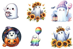 Trendy Ghost Halloween Clipart Bundle 77 - CraftNest - Digital Crafting and Art