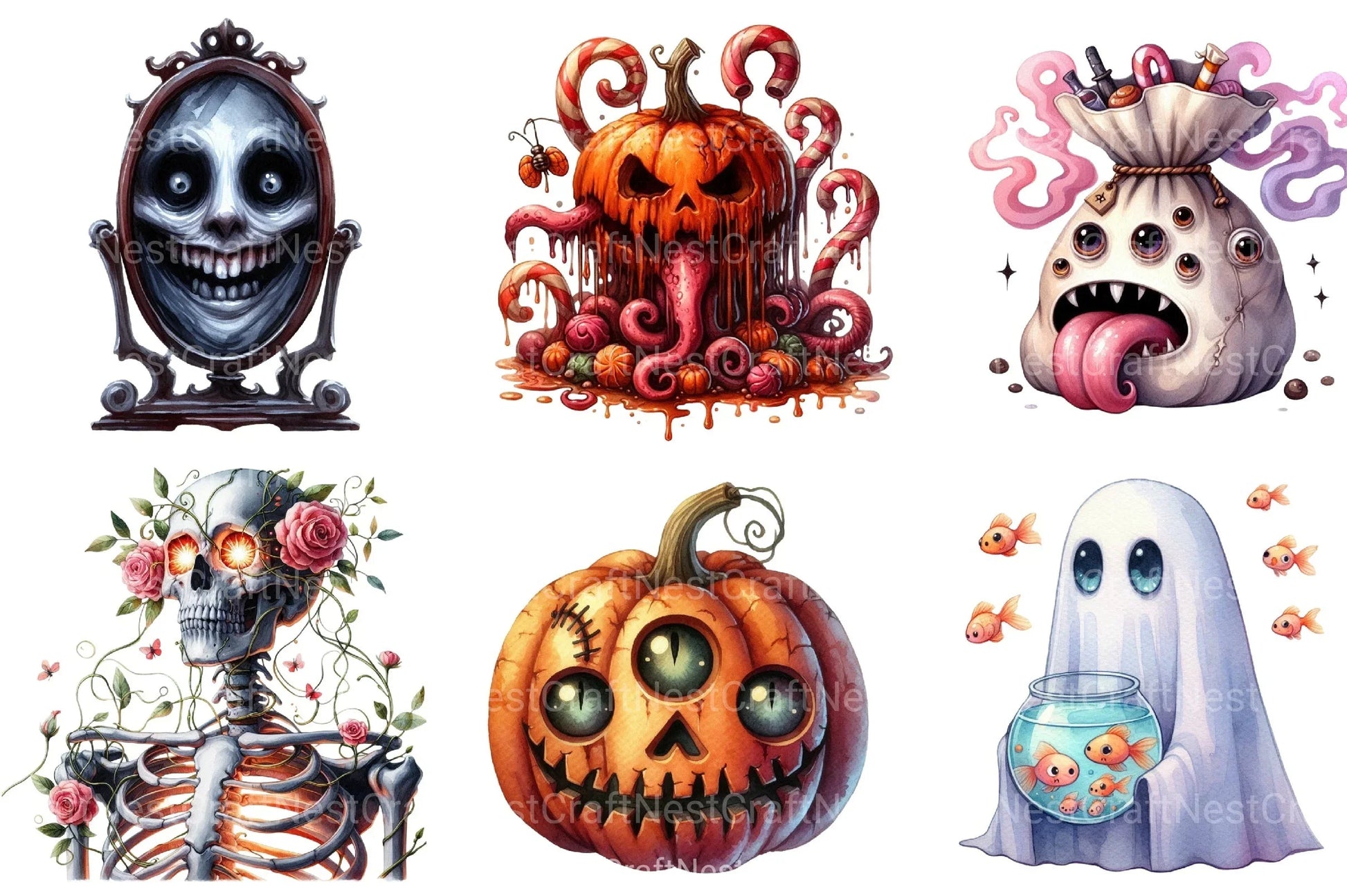 Spooky Halloween Clipart Bundle 33 - CraftNest - Digital Crafting and Art