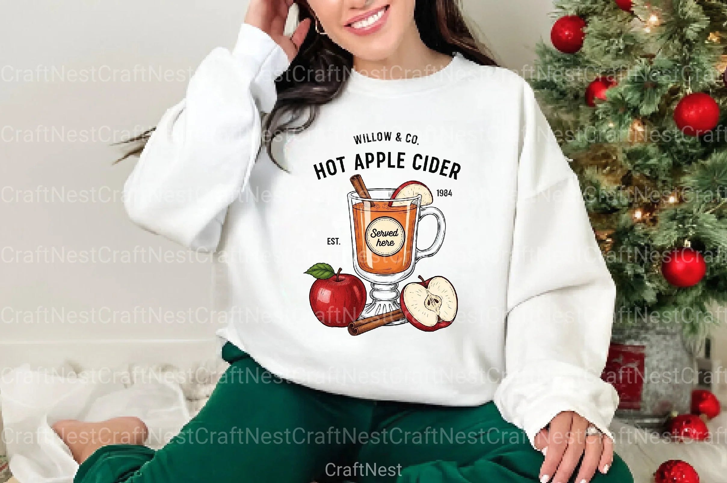 Rustic Fall Farmhouse Apple Cider Sign Clipart Bundle