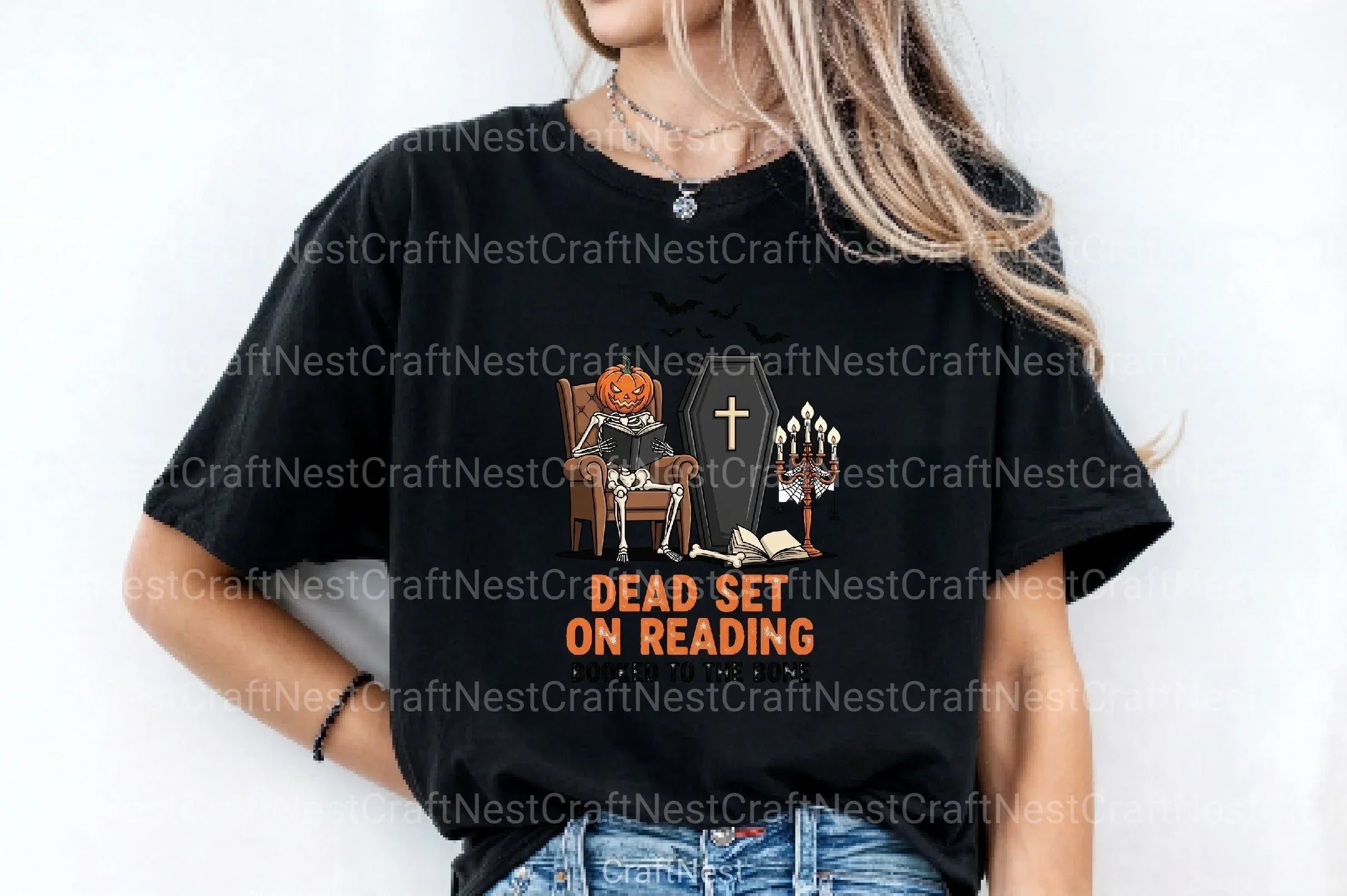 Spooky Bookish Halloween Skeleton Clipart Bundle - CraftNest - Digital Crafting and Art