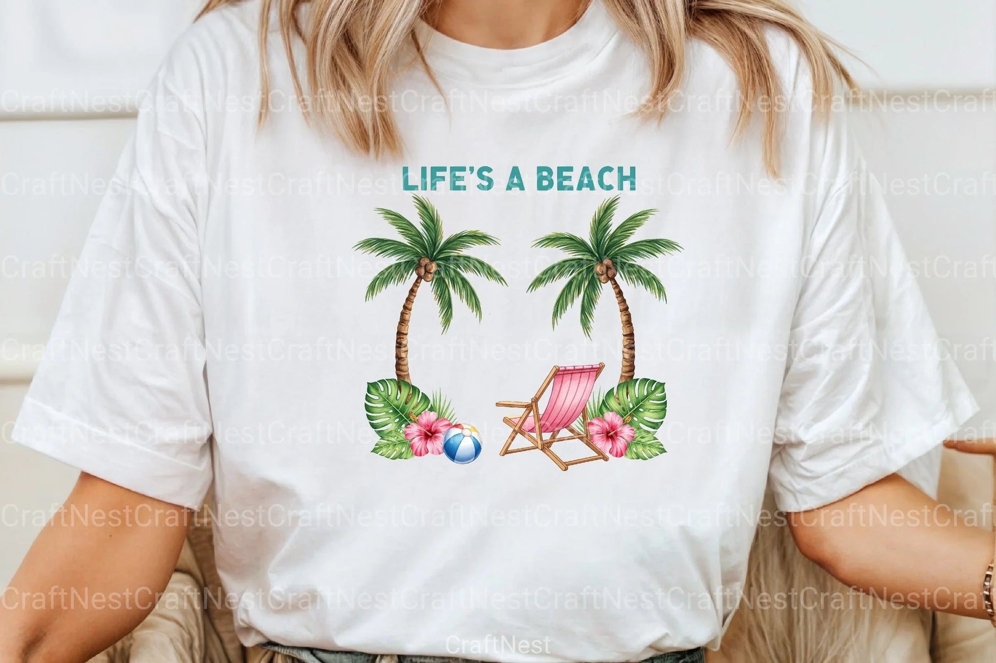 Summer Beach Flower Clipart Bundle - CraftNest - Digital Crafting and Art