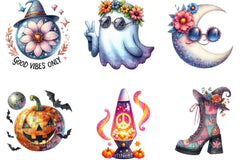 Groovy Halloween Day Clipart Bundle 2 - CraftNest - Digital Crafting and Art