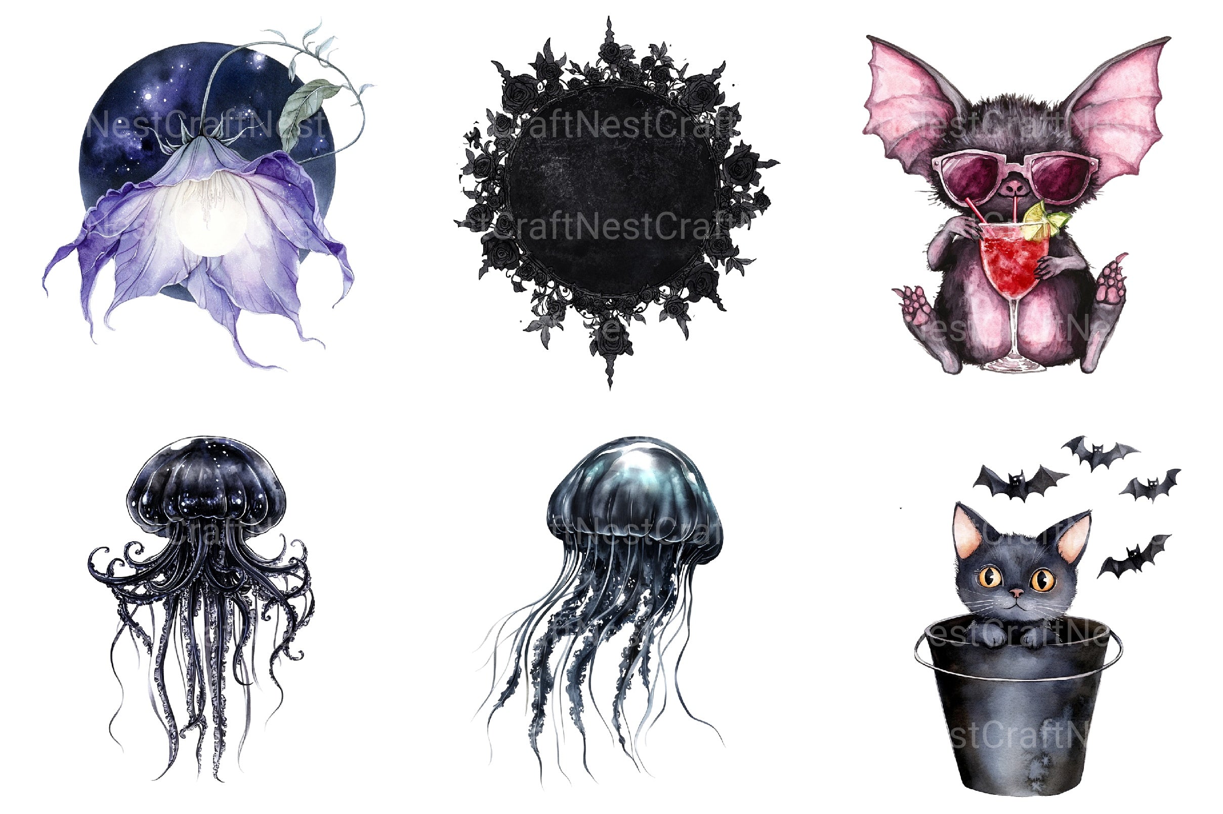 Gothic Summer Clipart Bundle 1