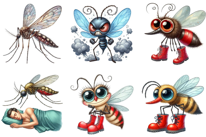 Mosquitoes Clipart Bundle - CraftNest - Digital Crafting and Art