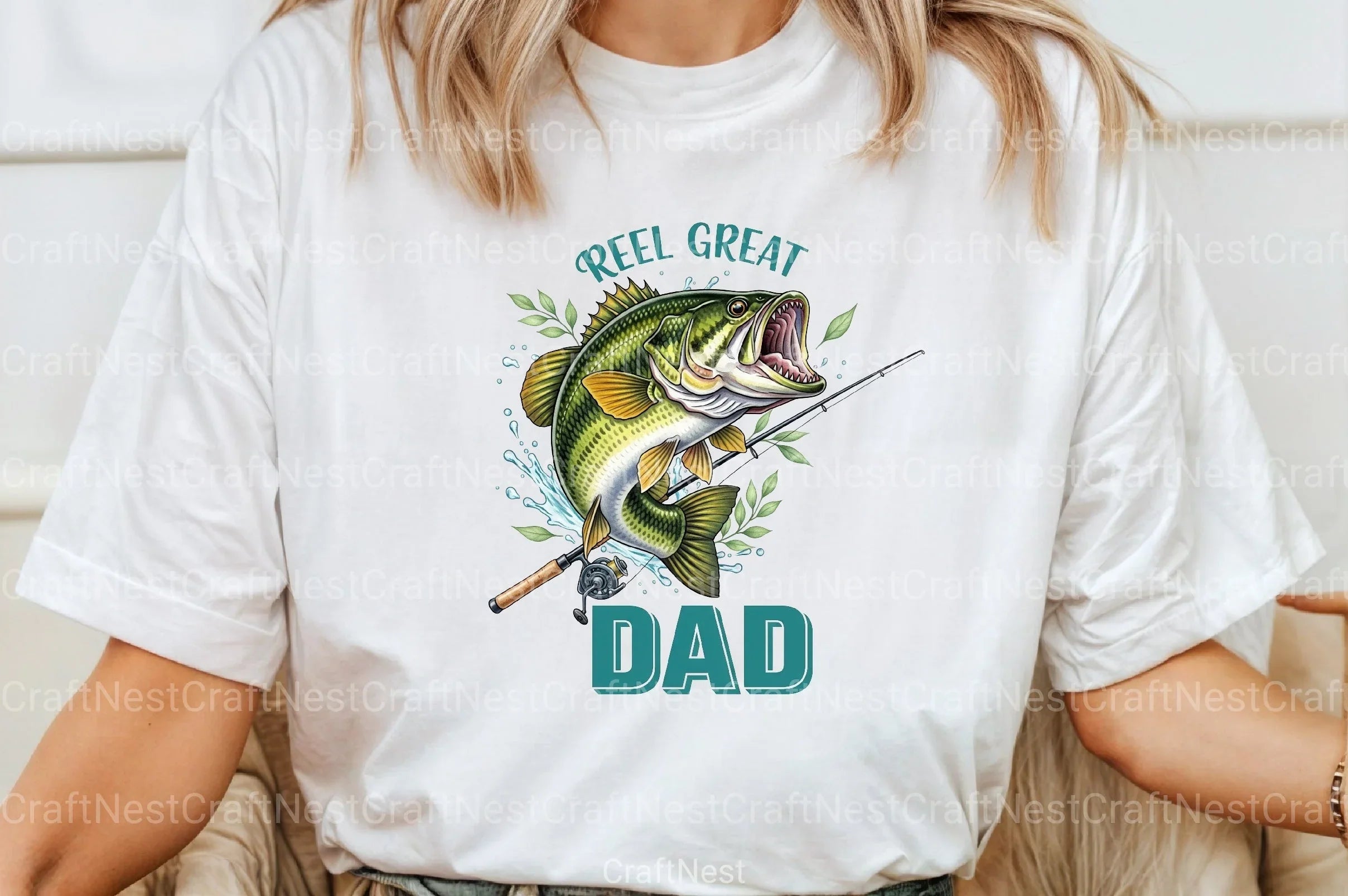Retro Reel Great Dad Fishing Clipart Bundle - CraftNest - Digital Crafting and Art