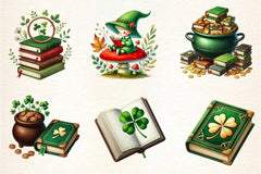 St. Patrick's Day Reading Clipart Bundle - CraftNest - Digital Crafting and Art