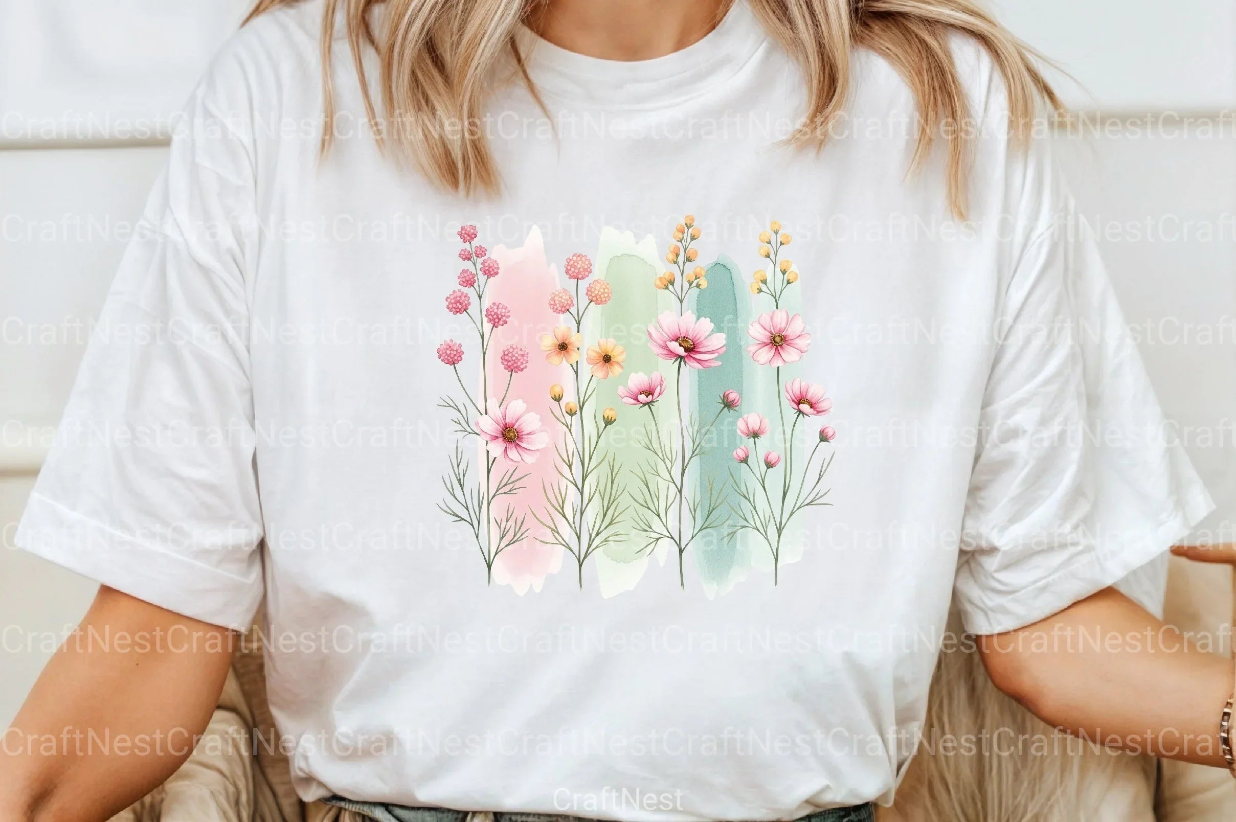 Wildflowers Brushstroke Clipart Bundle 4 - CraftNest - Digital Crafting and Art