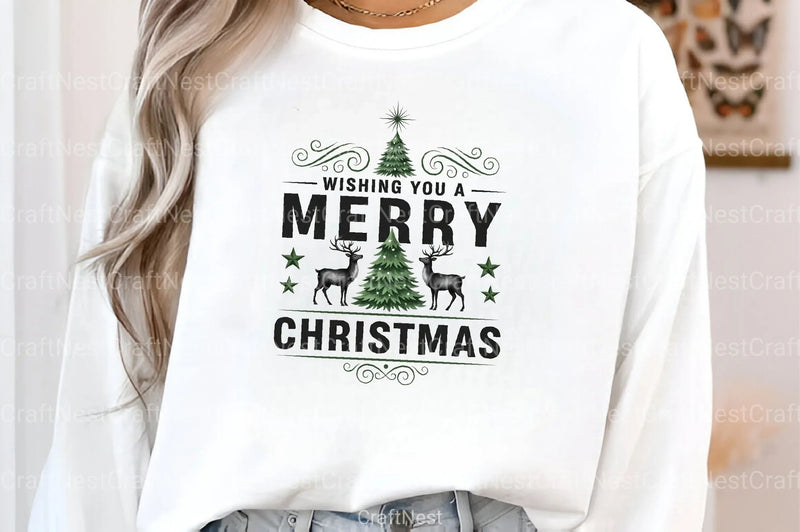 Merry Christmas Tree Design Clipart Bundle 44 - CraftNest - Digital Crafting and Art