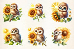 Spring Animal Sunflowers Clipart Bundle - CraftNest - Digital Crafting and Art