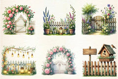 Spring Fence Clipart Bundle - CraftNest - Digital Crafting and Art