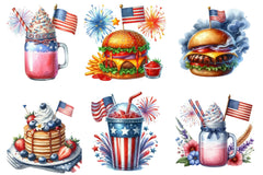 4th of July Fast Food Clipart Bundle - CraftNest - Digital Crafting and Art