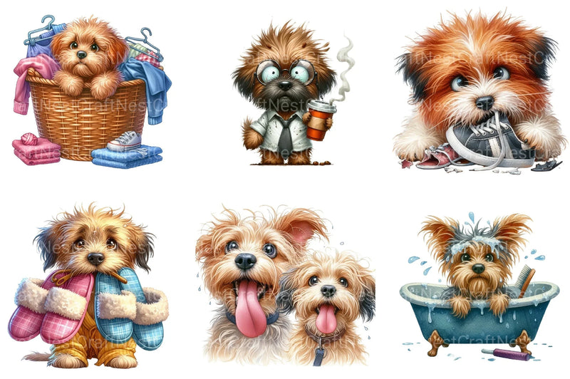Frazzled Dog Clipart Bundle - CraftNest - Digital Crafting and Art
