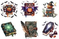 Halloween Books Clipart Bundle 99 - CraftNest - Digital Crafting and Art