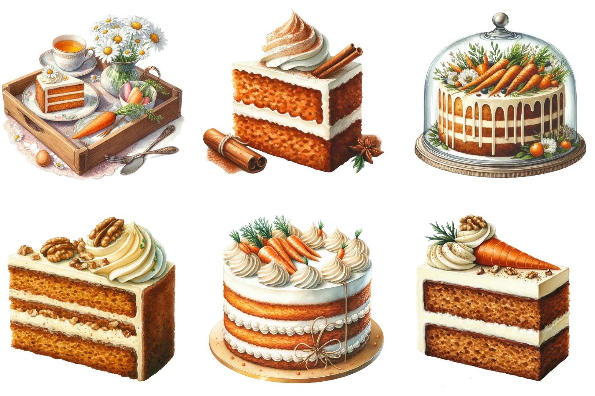 Carrot Cake Clipart Bundle - CraftNest - Digital Crafting and Art