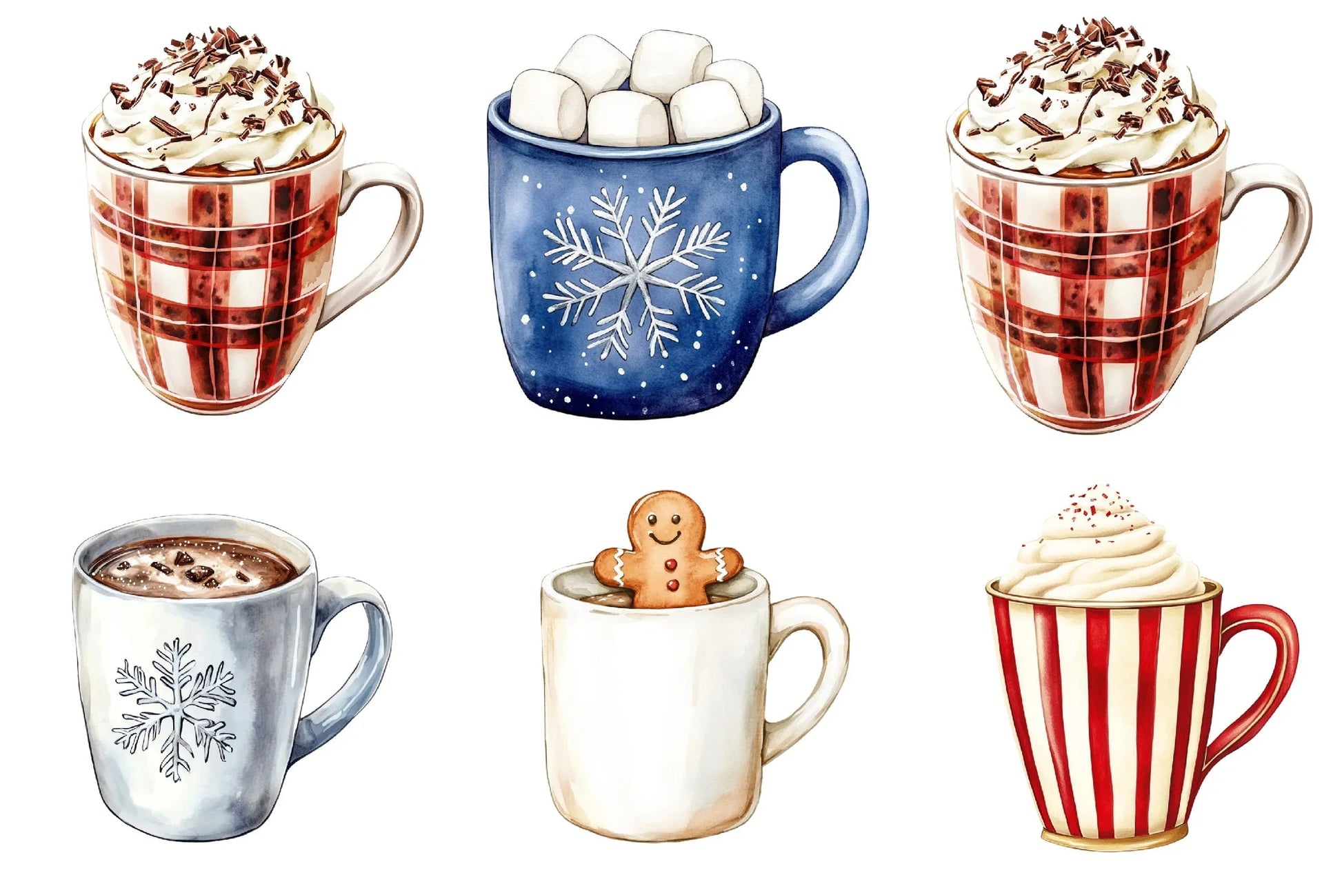 Christmas Hot Cocoa & Coffee Mugs Wrap Bundle - CraftNest - Digital Crafting and Art