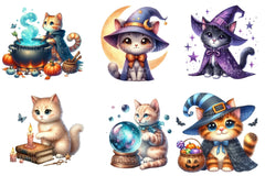 Witch Cats Clipart Bundle - CraftNest - Digital Crafting and Art