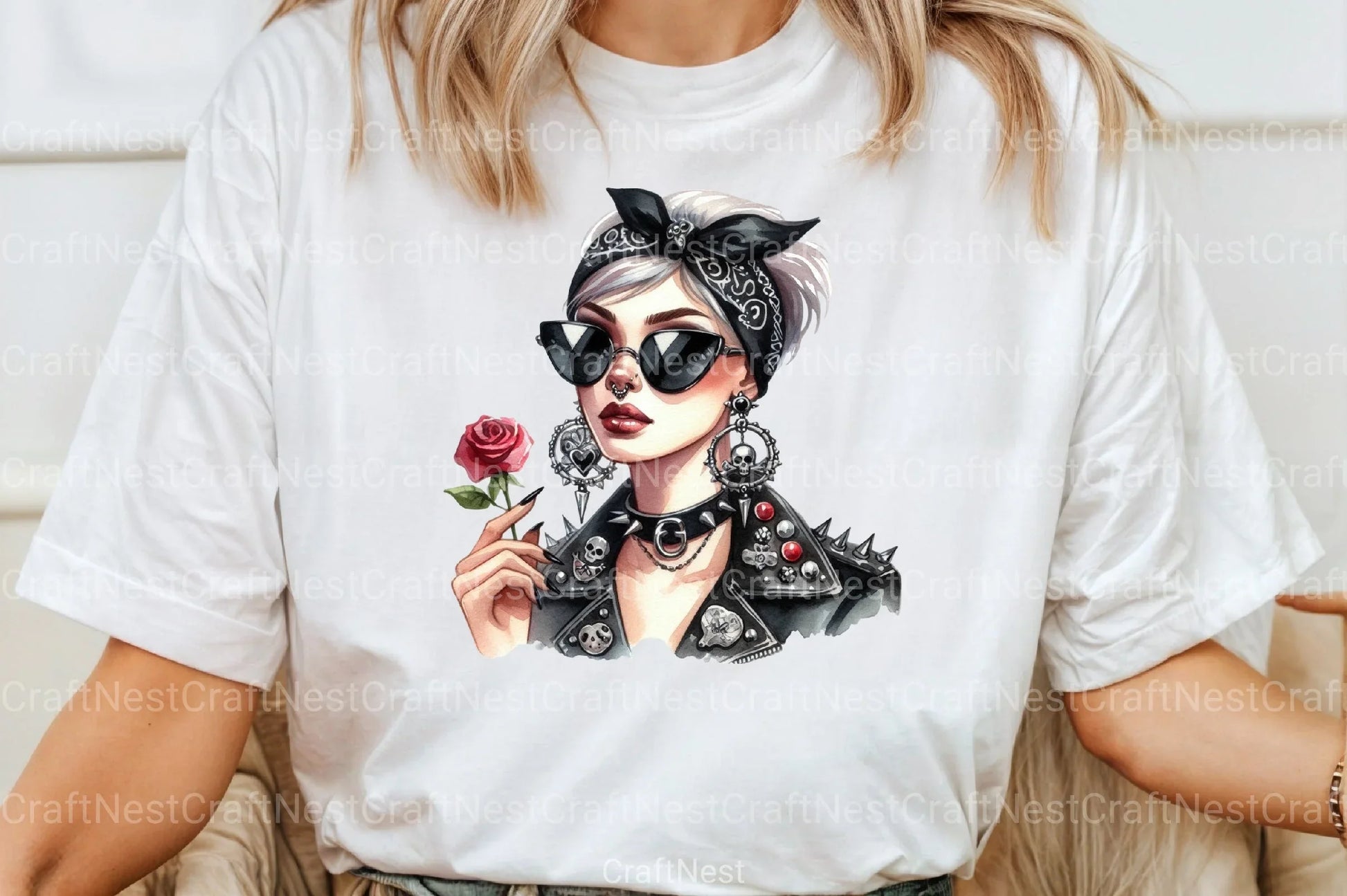 Messy Bun Bandana Mom Life Clipart Bundle 3 - CraftNest - Digital Crafting and Art