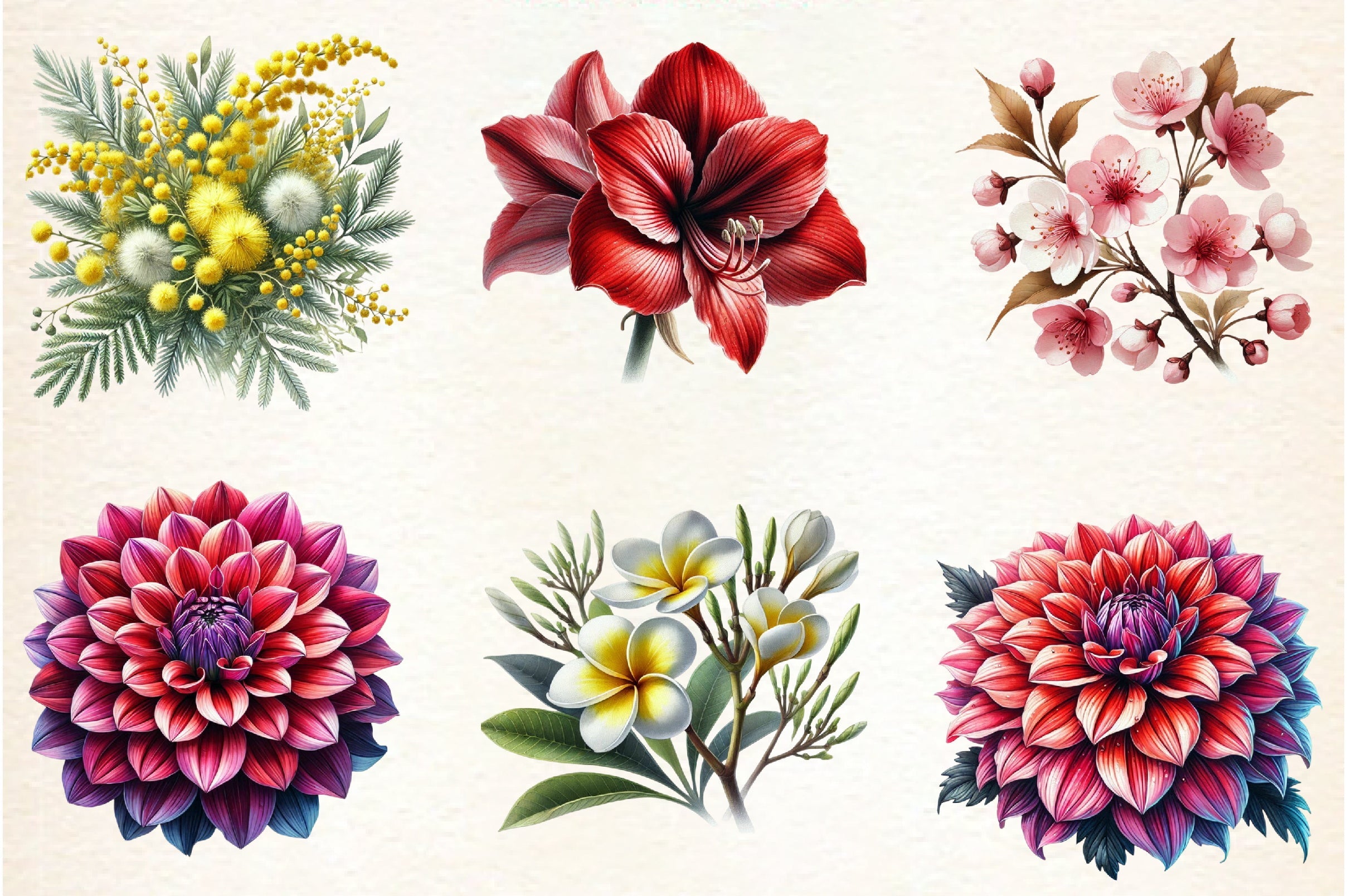 Elegant Flower Clipart Bundle