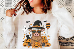 Cute Fall Highland Cow Ghost Clipart Bundle - CraftNest - Digital Crafting and Art