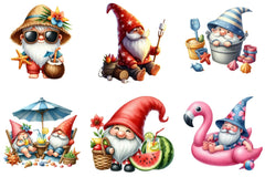 Summer Vacation Gnomes Beach Clipart Bundle - CraftNest - Digital Crafting and Art