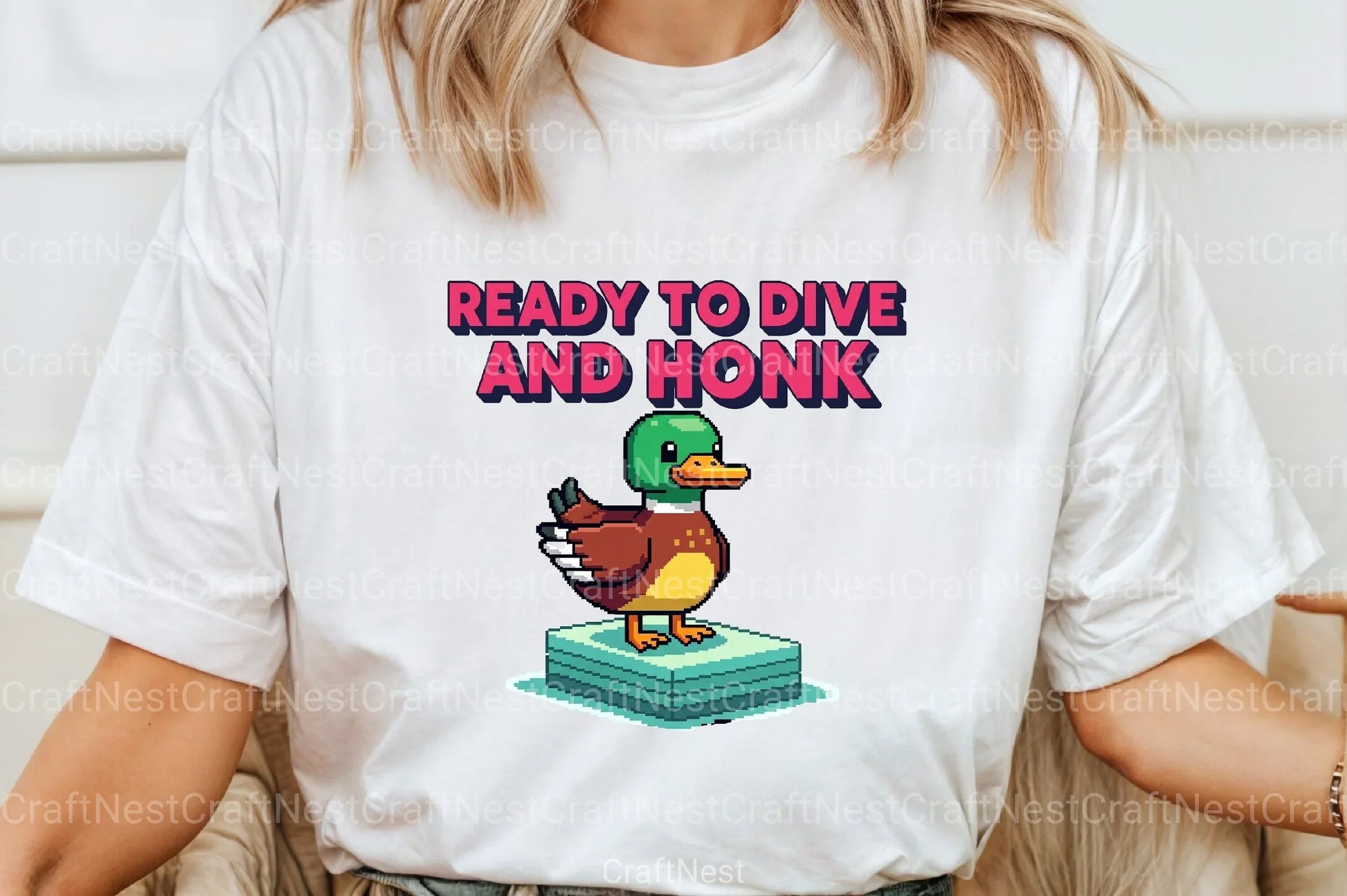 Blocky Style Funny Summer Goose Clipart Bundle 4 - CraftNest - Digital Crafting and Art