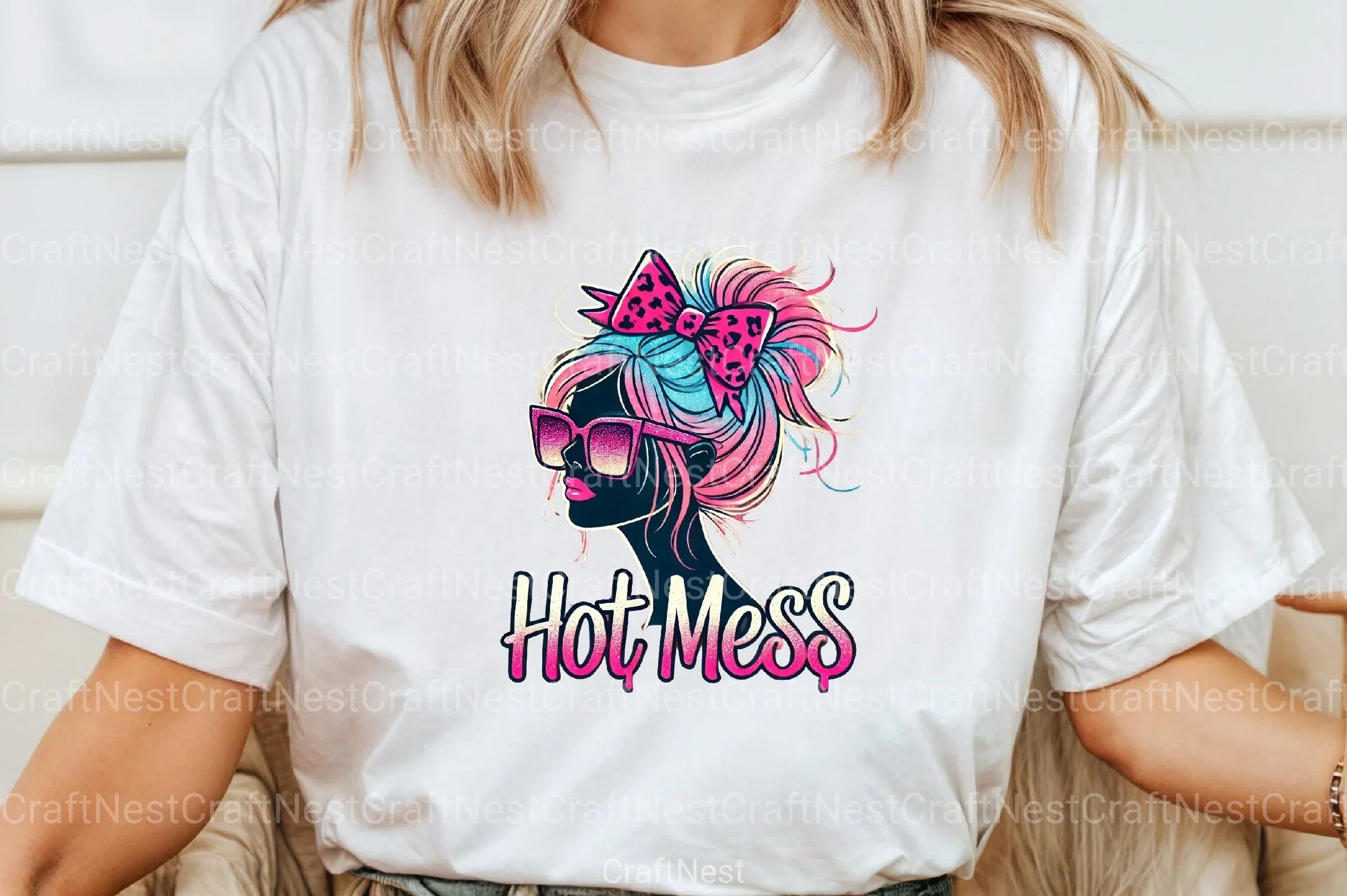 Pink Glitter Leopard Print Mom Clipart Bundle - CraftNest - Digital Crafting and Art