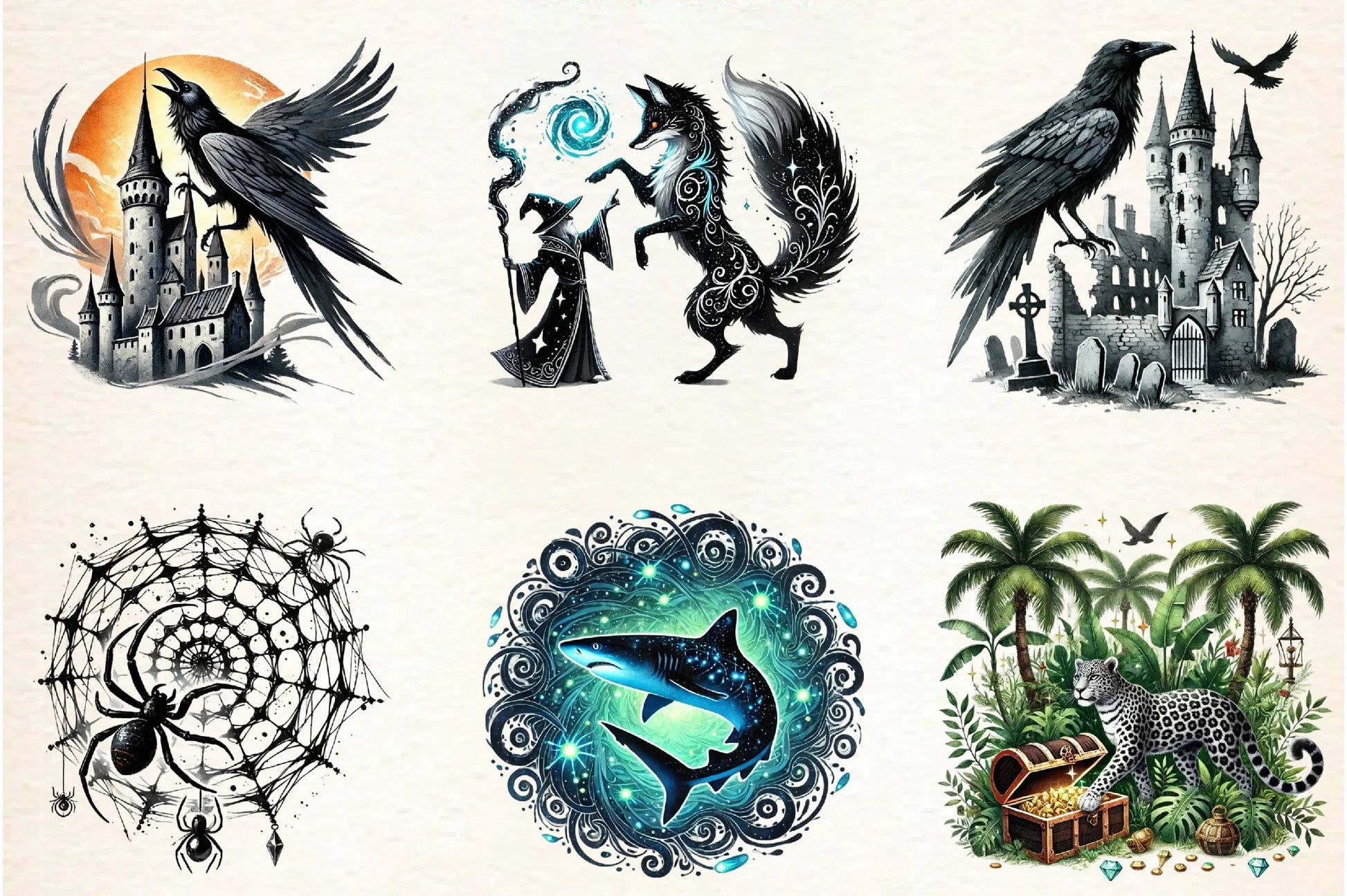 Black Month Animals Clipart Bundle - CraftNest - Digital Crafting and Art