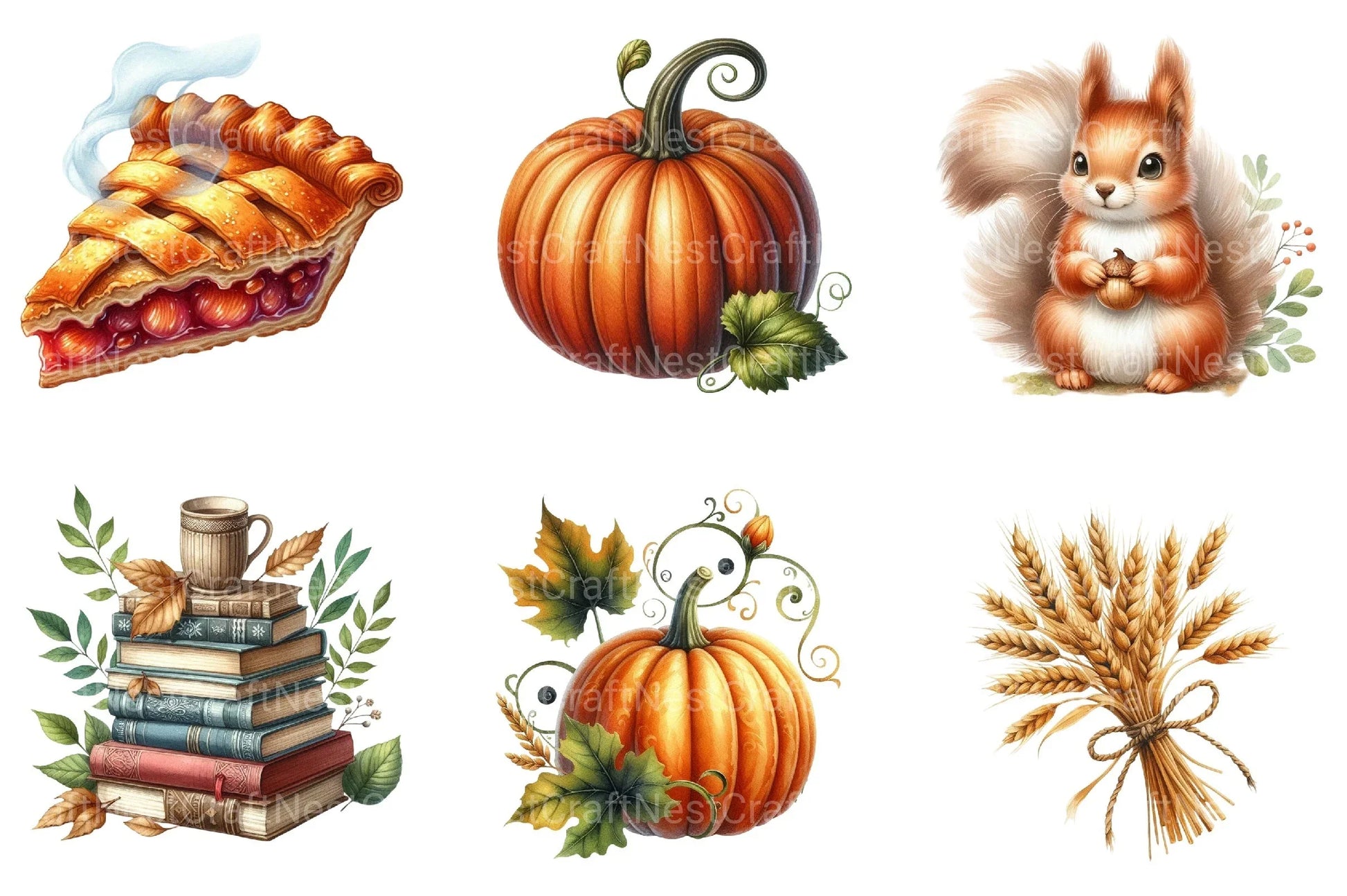 Autumn Collection Clipart Bundle 16 - CraftNest - Digital Crafting and Art