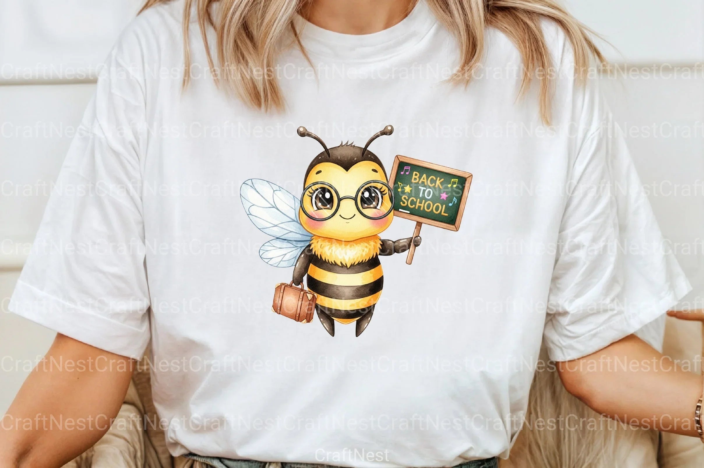 Back to School Bee Clipart Bundle 5 - CraftNest - Digital Crafting and Art