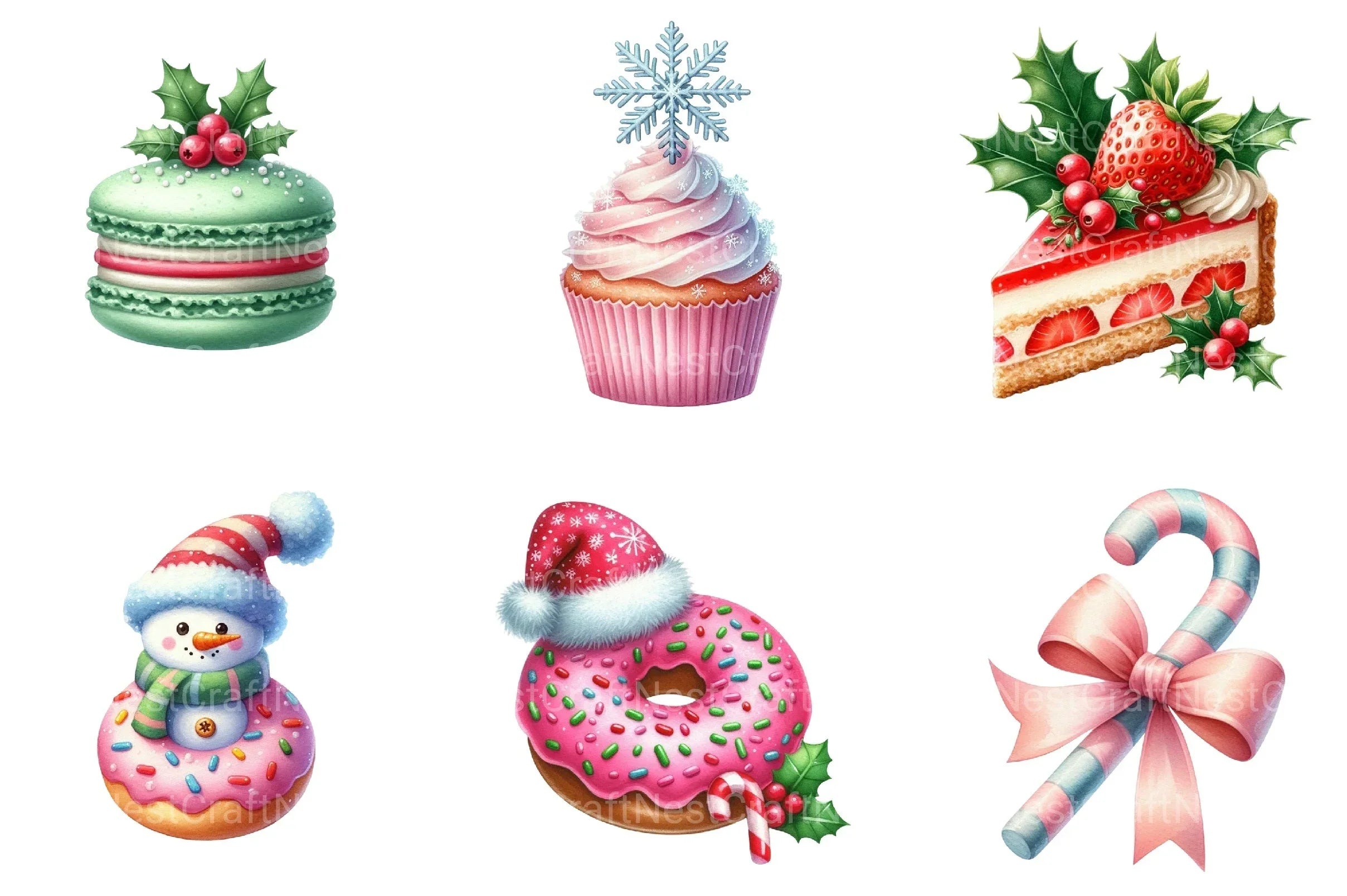 Sweet Christmas Clipart Bundle 3 - CraftNest - Digital Crafting and Art