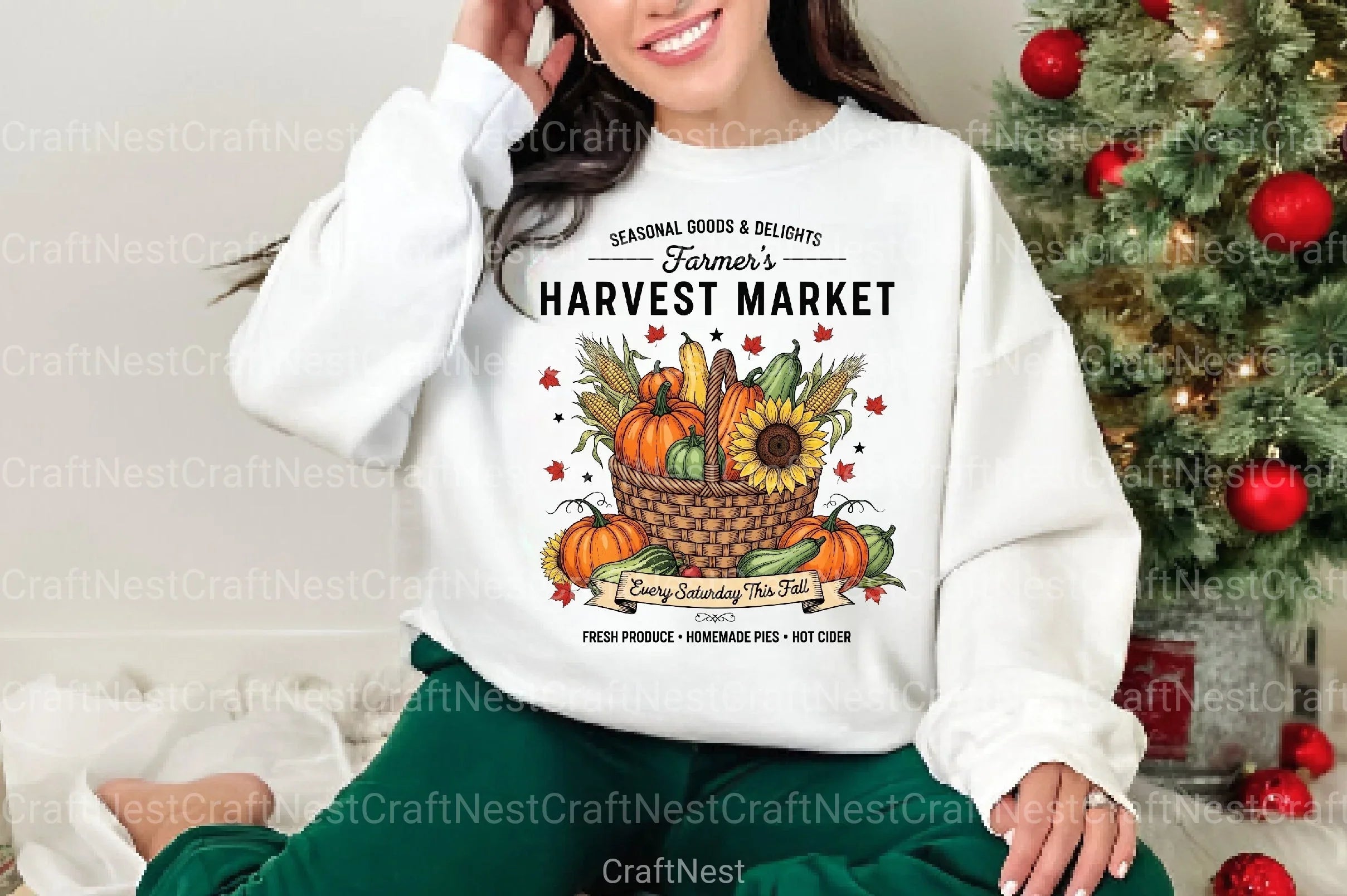 Rustic Fall Farmhouse Market Sign Clipart Bundle