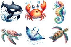 Sea Animal Clipart Bundle - CraftNest - Digital Crafting and Art