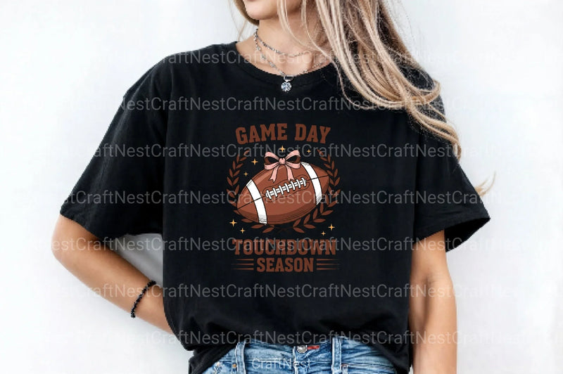 Game Day Football Bow & Touchdown Clipart Bundle - CraftNest - Digital Crafting and Art