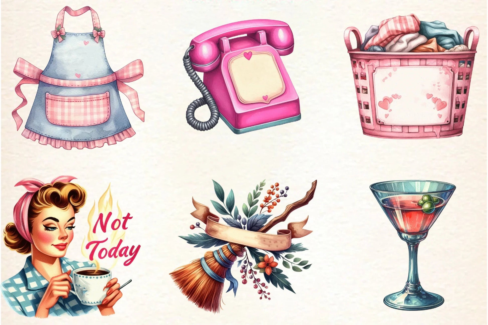 Sarcastic Housewife Clipart Bundle - CraftNest - Digital Crafting and Art