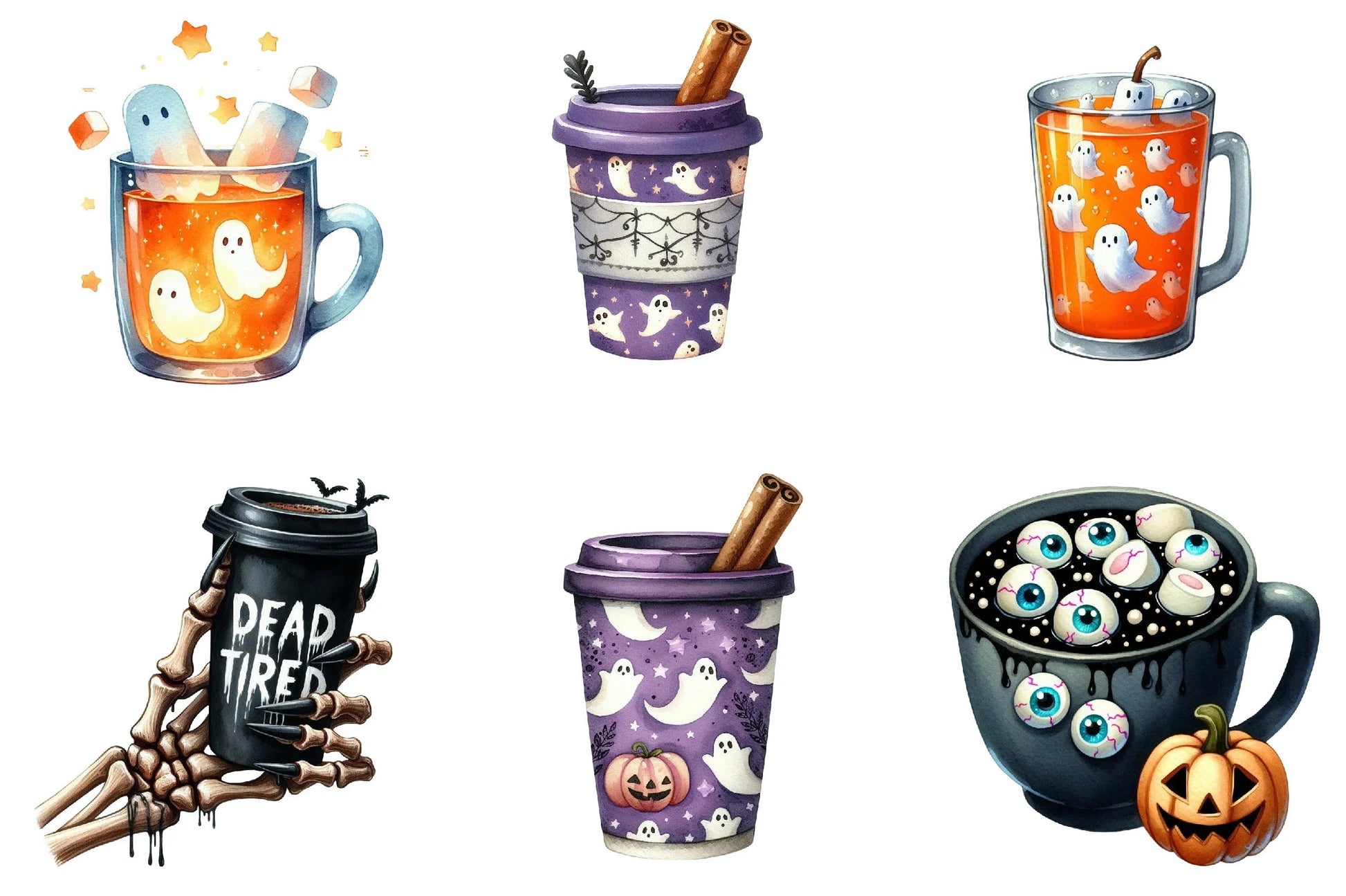 Halloween Coffee Clipart Bundle - CraftNest - Digital Crafting and Art