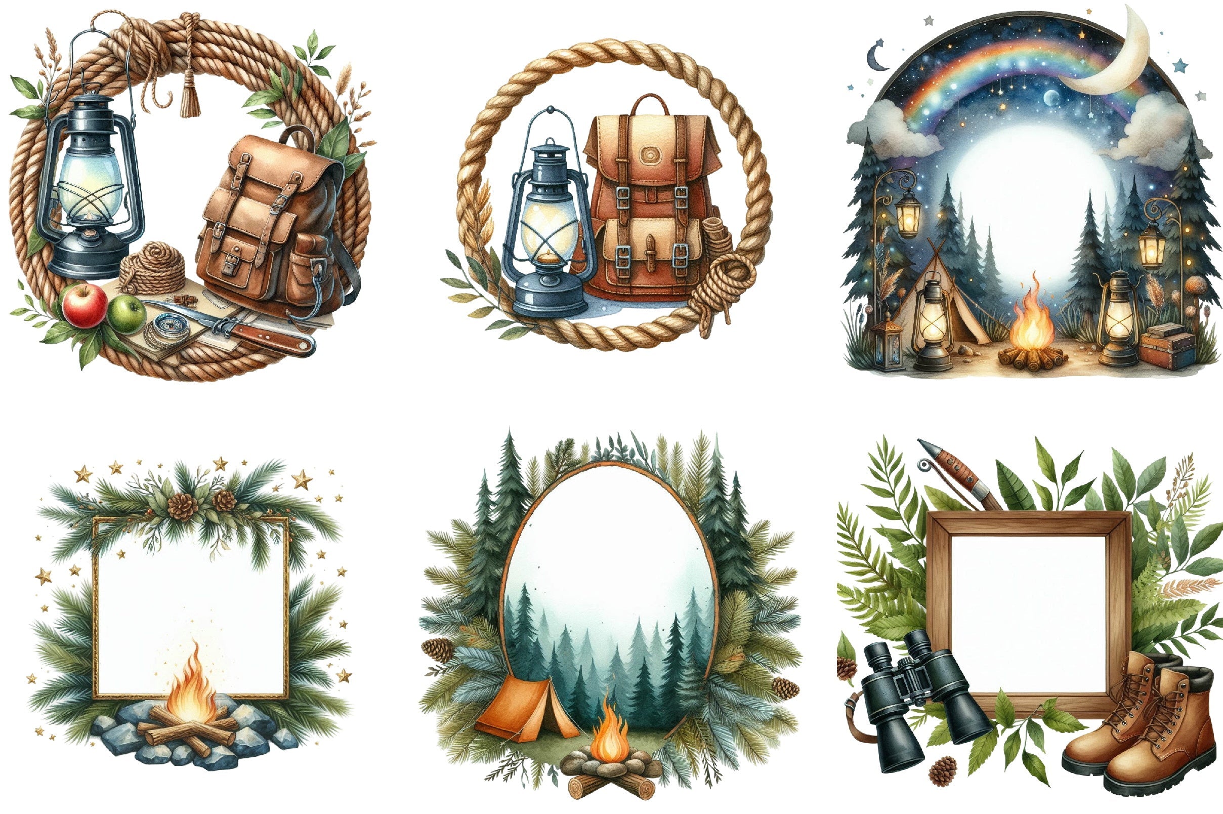 Adventure Camping Clipart Bundle