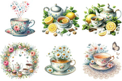 Summer Tea Party Clipart Bundle - CraftNest - Digital Crafting and Art