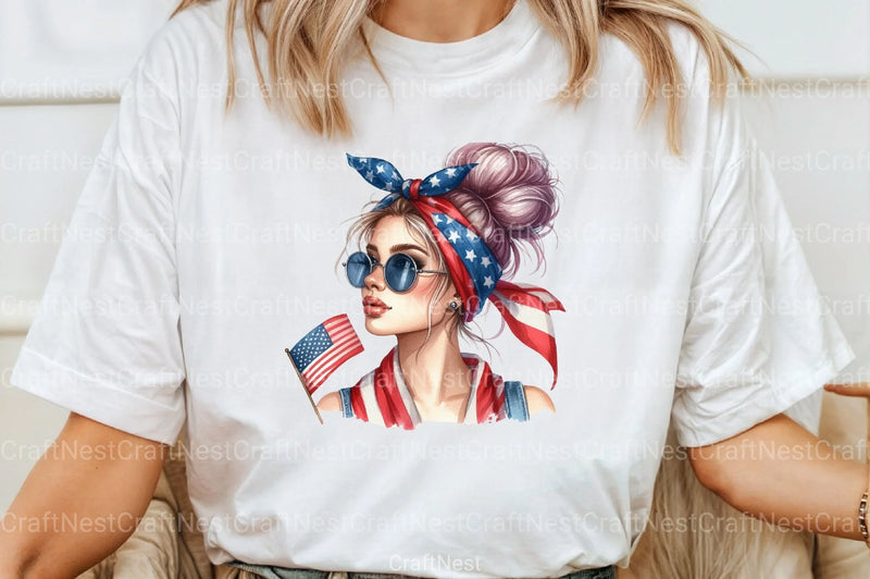 Messy Bun Bandana Mom Life Clipart Bundle 5 - CraftNest - Digital Crafting and Art