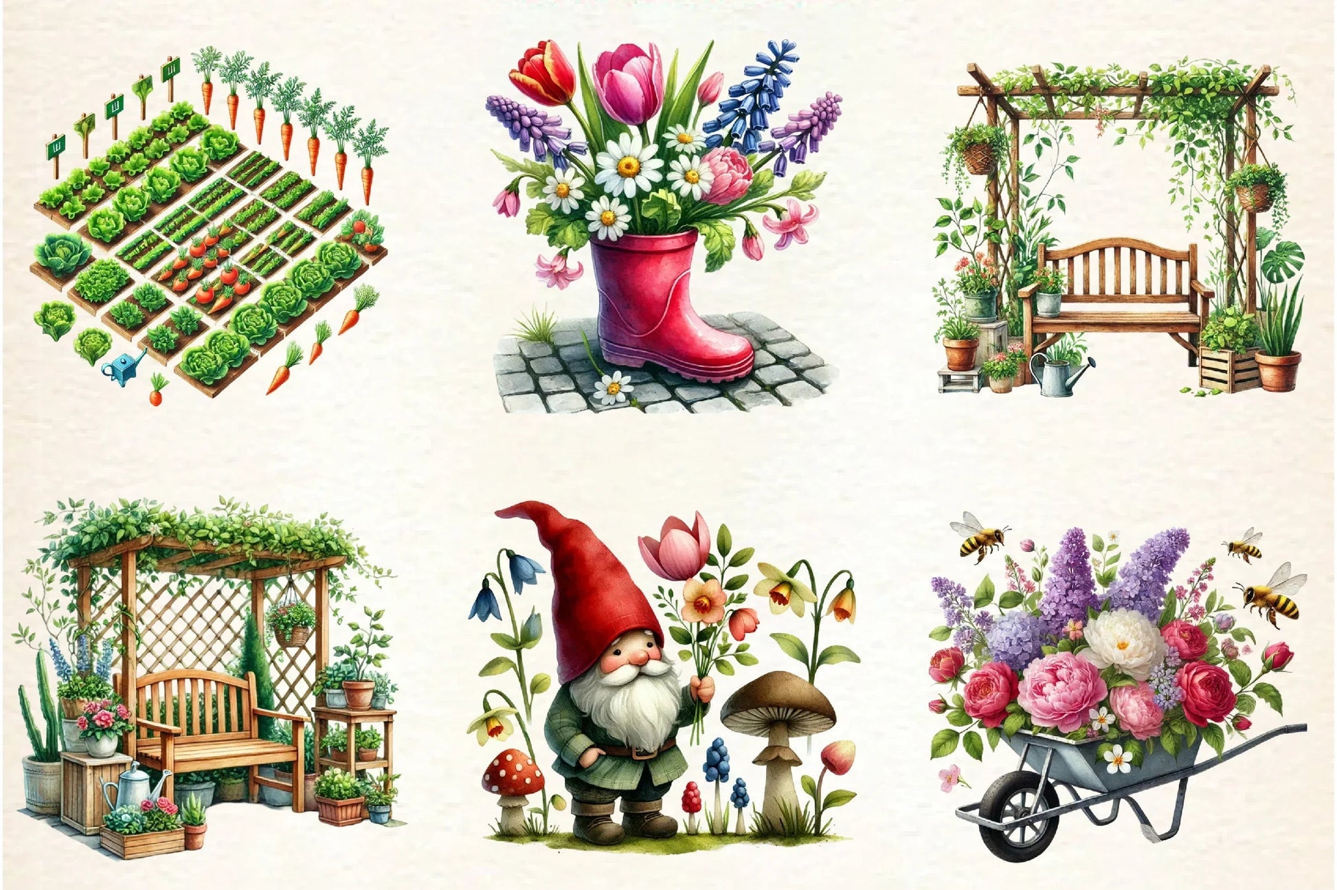 Spring Garden Clipart Bundle - CraftNest - Digital Crafting and Art