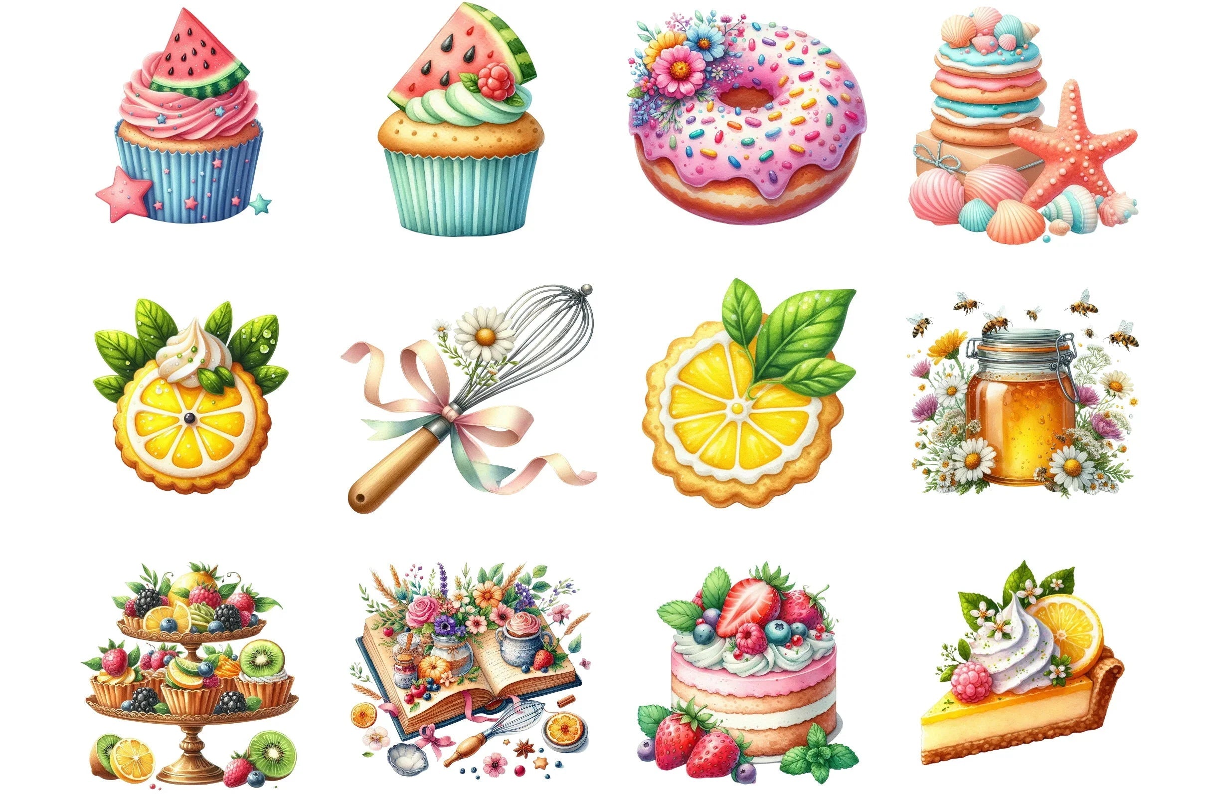 Summer Baking Clipart Bundle - CraftNest - Digital Crafting and Art