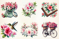 Spring Azalea Flower Clipart Bundle - CraftNest - Digital Crafting and Art