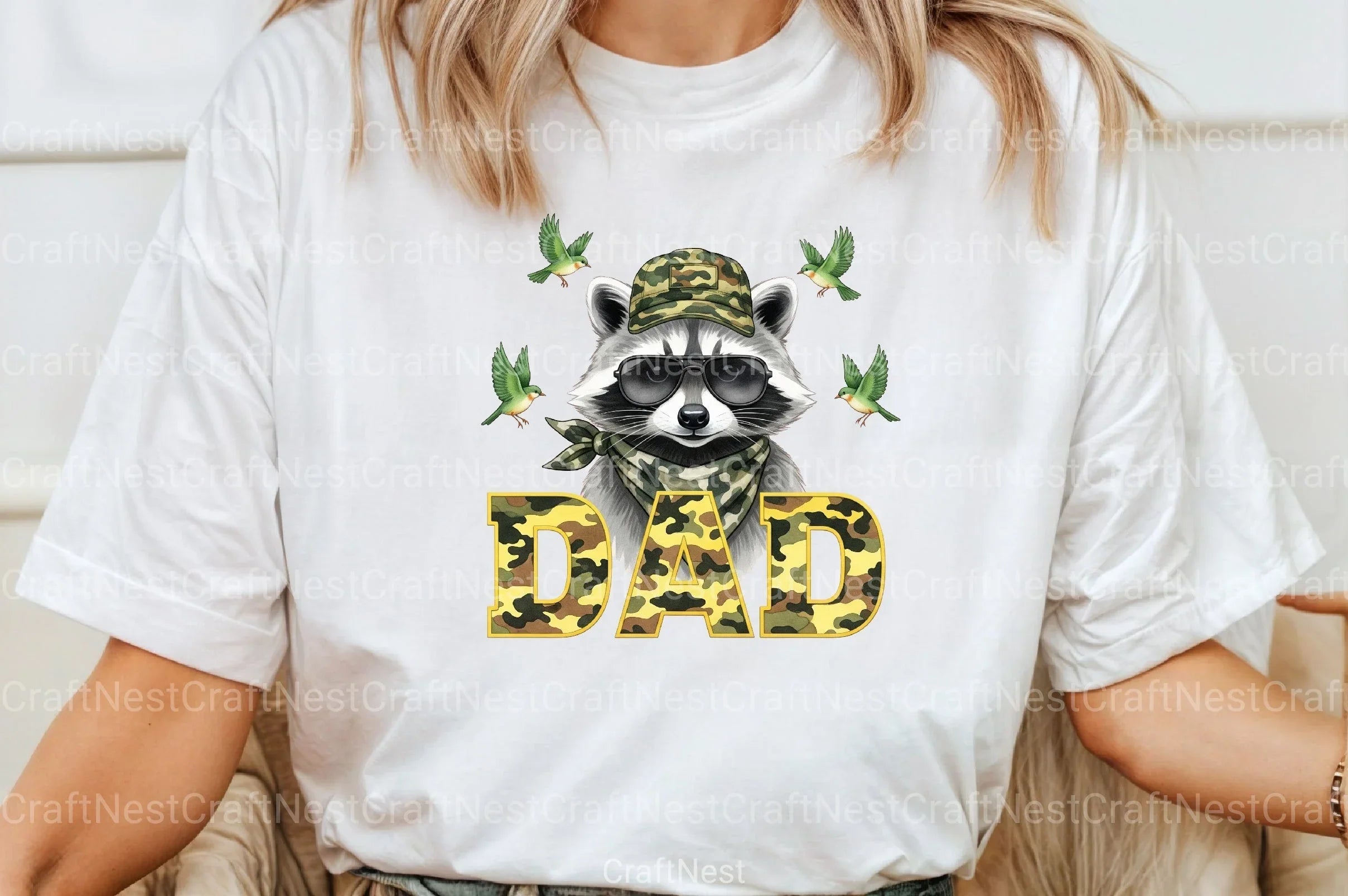 Camo Raccoon Woodland Clipart Bundle 2 - CraftNest - Digital Crafting and Art