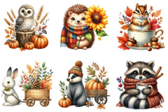 Autumn Forest Animal Clipart Bundle - CraftNest - Digital Crafting and Art