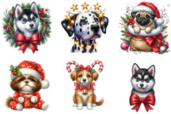 Christmas Cute Dog Clipart Bundle - CraftNest - Digital Crafting and Art