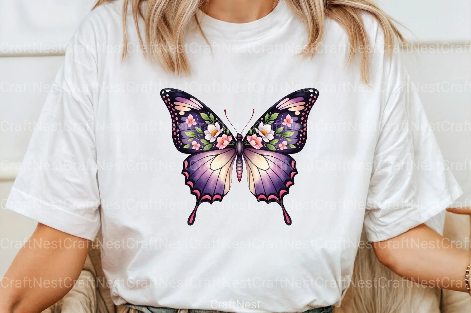 Purple Butterfly Clipart Bundle 99 - CraftNest - Digital Crafting and Art